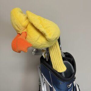 Butthead Duffer Duck Golf Club Head Cover – Driver/Fairway 18" VTG Yellow Plush